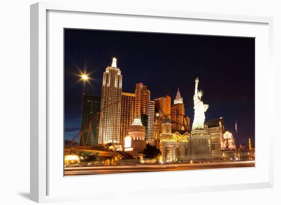 USA, Las Vegas, Hotel 'New York New York', Evening Light-Catharina Lux-Framed Photographic Print