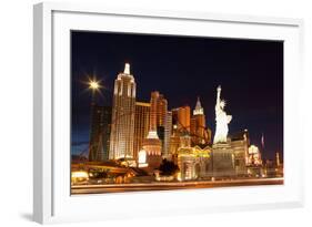 USA, Las Vegas, Hotel 'New York New York', Evening Light-Catharina Lux-Framed Photographic Print