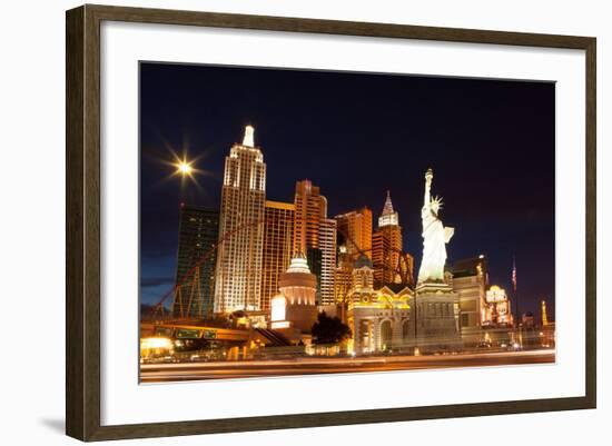 USA, Las Vegas, Hotel 'New York New York', Evening Light-Catharina Lux-Framed Photographic Print