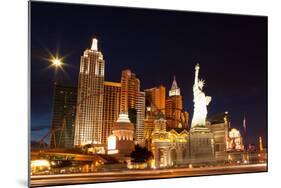 USA, Las Vegas, Hotel 'New York New York', Evening Light-Catharina Lux-Mounted Photographic Print