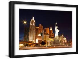 USA, Las Vegas, Hotel 'New York New York', Evening Light-Catharina Lux-Framed Photographic Print