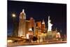 USA, Las Vegas, Hotel 'New York New York', Evening Light-Catharina Lux-Mounted Premium Photographic Print