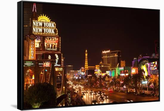 USA, Las Vegas, the Strip, Night Photography-Catharina Lux-Framed Stretched Canvas