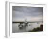 USA, Louisiana, Dulac, Bayou Fishing Boat by Lake Boudreaux-Walter Bibikow-Framed Photographic Print