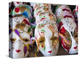 USA, Louisiana, New Orleans, French Quarter, French Market, Miniature Masks-Walter Bibikow-Stretched Canvas