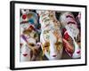 USA, Louisiana, New Orleans, French Quarter, French Market, Miniature Masks-Walter Bibikow-Framed Photographic Print