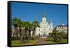 USA, Louisiana, New Orleans, French Quarter, Jackson Square, Saint Louis Cathedral-Bernard Friel-Framed Stretched Canvas