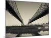 USA, Louisiana, New Orleans, Greater New Orleans Bridge and Mississippi River-Walter Bibikow-Mounted Photographic Print