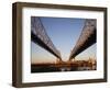 USA, Louisiana, New Orleans, Greater New Orleans Bridge and Mississippi River-Walter Bibikow-Framed Photographic Print