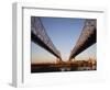 USA, Louisiana, New Orleans, Greater New Orleans Bridge and Mississippi River-Walter Bibikow-Framed Photographic Print