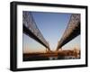 USA, Louisiana, New Orleans, Greater New Orleans Bridge and Mississippi River-Walter Bibikow-Framed Photographic Print