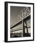 USA, Louisiana, New Orleans, the Greater New Orleans Bridge and Mississippi River-Walter Bibikow-Framed Photographic Print