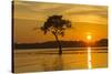 USA, Louisiana. Sunrise on Miller's Lake.-Jaynes Gallery-Stretched Canvas