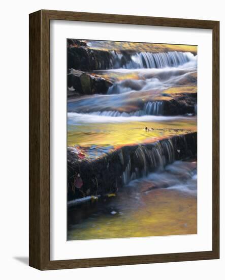 USA, Maine, Acadia National Park. Autumn Reflections in Stream-Jaynes Gallery-Framed Photographic Print