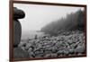 USA, Maine, Acadia National Park, Cairn on the Rocky Beach-null-Framed Photographic Print