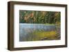 USA, Maine. Acadia National Park, fall reflections with fog at Bubble Pond.-Joanne Wells-Framed Photographic Print