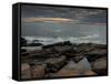 USA, Maine, Acadia National Park. Moody sunset on ocean coastline.-Jaynes Gallery-Framed Stretched Canvas