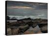 USA, Maine, Acadia National Park. Moody sunset on ocean coastline.-Jaynes Gallery-Stretched Canvas