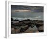 USA, Maine, Acadia National Park. Moody sunset on ocean coastline.-Jaynes Gallery-Framed Photographic Print