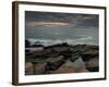 USA, Maine, Acadia National Park. Moody sunset on ocean coastline.-Jaynes Gallery-Framed Photographic Print