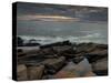 USA, Maine, Acadia National Park. Moody sunset on ocean coastline.-Jaynes Gallery-Stretched Canvas