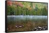 USA, Maine. Acadia National Park, morning fog at Bubble Pond.-Joanne Wells-Framed Stretched Canvas