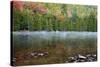 USA, Maine. Acadia National Park, morning fog at Bubble Pond.-Joanne Wells-Stretched Canvas