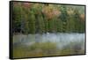 USA, Maine. Acadia National Park, morning fog at Bubble Pond.-Joanne Wells-Framed Stretched Canvas