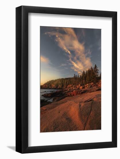 USA, Maine, Acadia National Park. Sunrise on ocean coastline.-Jaynes Gallery-Framed Photographic Print
