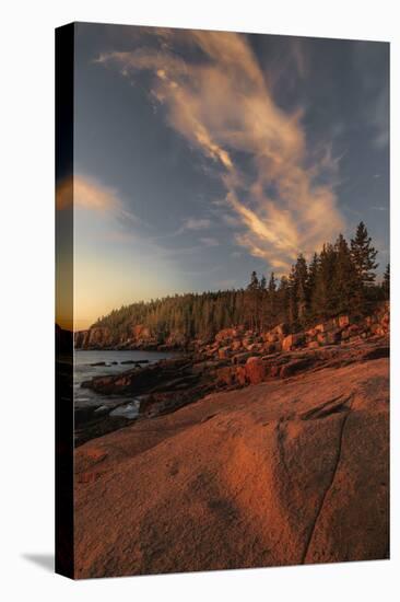 USA, Maine, Acadia National Park. Sunrise on ocean coastline.-Jaynes Gallery-Stretched Canvas
