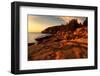 USA, Maine, Acadia National Park. Sunrise on ocean coastline.-Jaynes Gallery-Framed Photographic Print