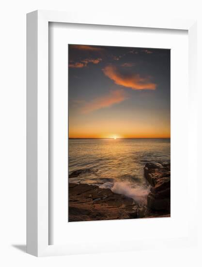 USA, Maine, Acadia National Park. Sunset on ocean coastline.-Jaynes Gallery-Framed Photographic Print