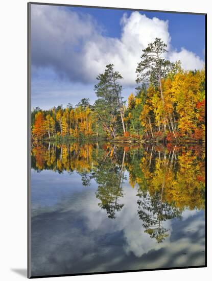 USA, Maine. Autumn Scenic of Upper Togue Pond-Steve Terrill-Mounted Photographic Print