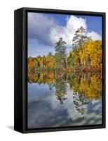 USA, Maine. Autumn Scenic of Upper Togue Pond-Steve Terrill-Framed Stretched Canvas