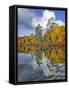 USA, Maine. Autumn Scenic of Upper Togue Pond-Steve Terrill-Framed Stretched Canvas