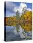 USA, Maine. Autumn Scenic of Upper Togue Pond-Steve Terrill-Stretched Canvas