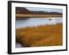 USA, Maine. Boat Anchored in Mousam River-Steve Terrill-Framed Photographic Print