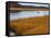 USA, Maine. Boat Anchored in Mousam River-Steve Terrill-Framed Stretched Canvas