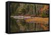 USA, Maine, Fall Reflections at Eagle Lake in Acadia National Park-Joanne Wells-Framed Stretched Canvas