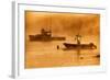 USA, Maine, Lobster Boats in Morning Fog at Bass Harbor-Joanne Wells-Framed Photographic Print