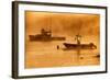 USA, Maine, Lobster Boats in Morning Fog at Bass Harbor-Joanne Wells-Framed Photographic Print