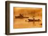 USA, Maine, Lobster Boats in Morning Fog at Bass Harbor-Joanne Wells-Framed Photographic Print