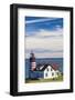 USA, Maine, Lubec. West Quoddy Head Light.-Walter Bibikow-Framed Photographic Print