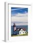 USA, Maine, Lubec. West Quoddy Head Light.-Walter Bibikow-Framed Photographic Print