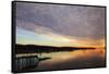 USA, Maine, Morning Clouds at Southeast Harbor-Joanne Wells-Framed Stretched Canvas