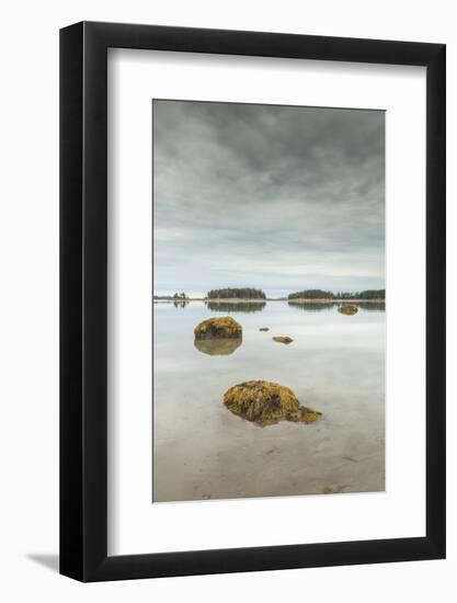 USA, Maine Mountainville. Autumn on Penobscot Bay.-Walter Bibikow-Framed Photographic Print