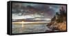 USA, Maine, Mt. Desert Island, Acadia National Park, Bass Harbor, Bass Harbor Head Lighthouse, a...-Panoramic Images-Framed Stretched Canvas