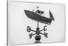 USA, Maine, Mt. Desert Island, Bernard. Lobster boat weather vane-Walter Bibikow-Stretched Canvas