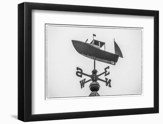 USA, Maine, Mt. Desert Island, Bernard. Lobster boat weather vane-Walter Bibikow-Framed Photographic Print