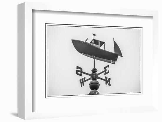 USA, Maine, Mt. Desert Island, Bernard. Lobster boat weather vane-Walter Bibikow-Framed Photographic Print